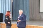 С.А. Смирнов со студенткой А. Романовской